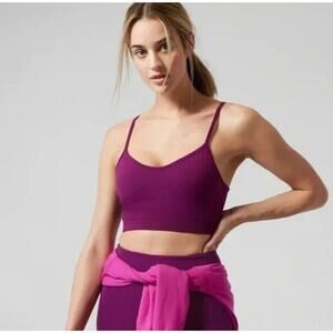 NWT Athleta Renew Bra D/DD Exotic Fushia Purple Size Small MSRP $49 Yoga Pilates
